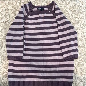 Baby Purple Striped Sweater Dress